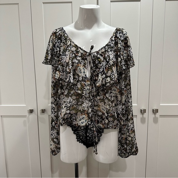 Intimately Free People Say It To Me Floral Bodysuit Size Medium - Picture 4 of 13